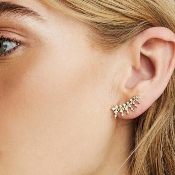 Kendra Scott Laurie Ear Climbers Earrings in Silver - Picture 1 of 6